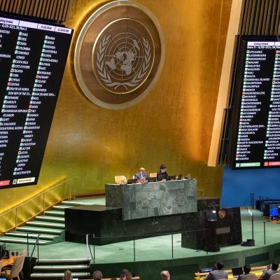 L'Algérie salue l'adoption d'une résolution soutenant le droit de l'Etat de Palestine à la qualité de membre à part entière à l'ONU