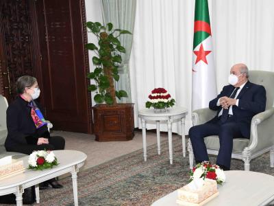 Le Président Tebboune reçoit la cheffe du Gouvernement tunisien