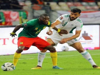 لقطة من مباراة الجزائر والكاميرون