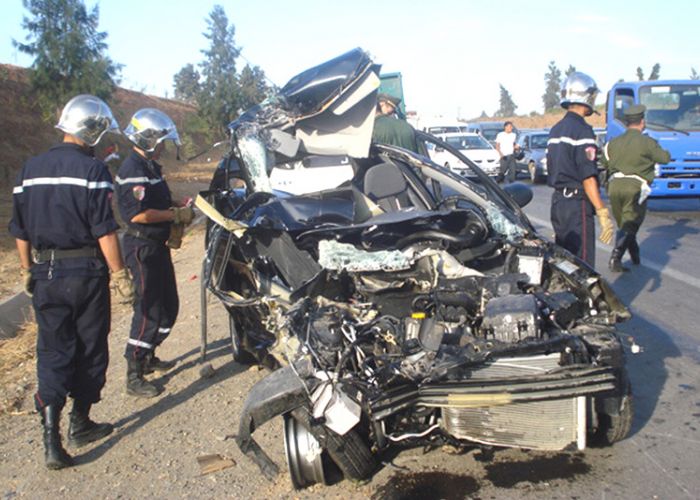 Photo d'un accident de voiture