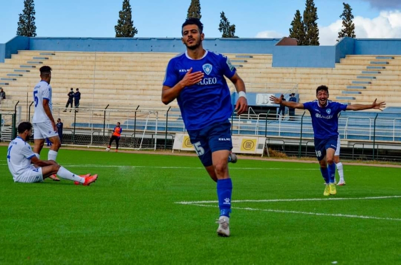 Joie de Mebarki (WAT) après son ouverture du score