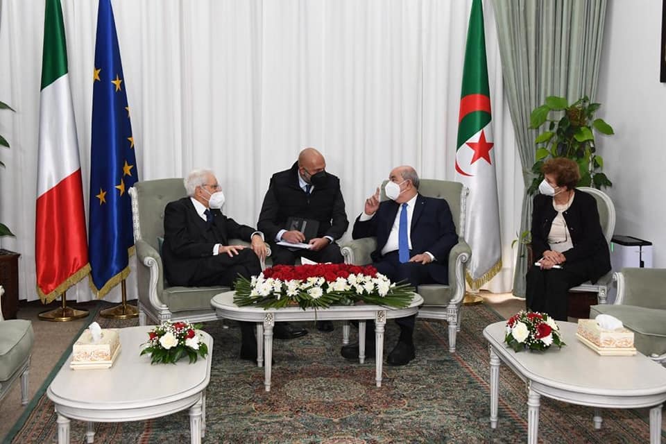 Le président italien entame une visite officielle en Algérie