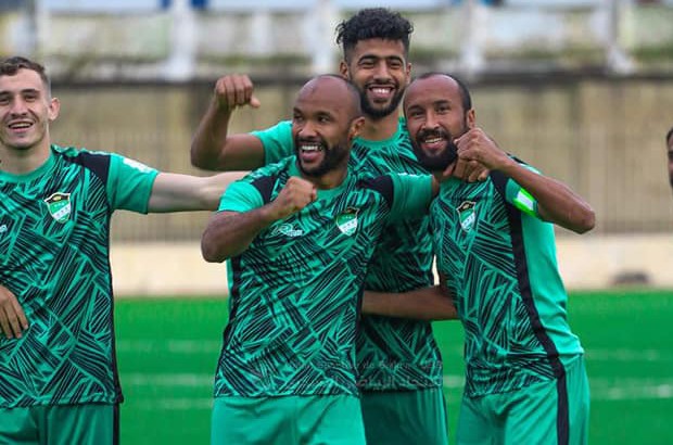 La joie des joueurs de l'US Biskra