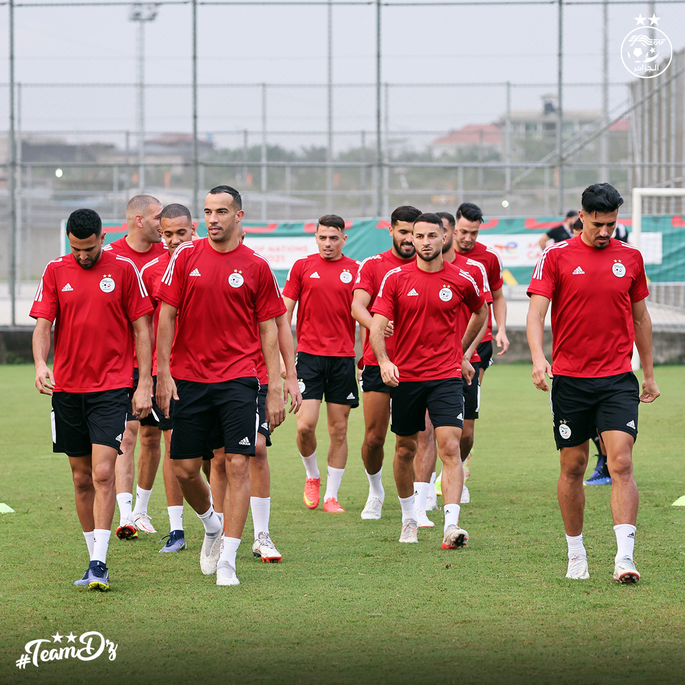 جانب من تدريبات الخضر تحسبا لمواجهة غينيا