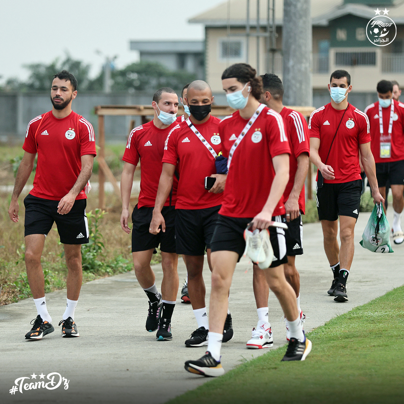 جانب من تدريبات الخضر تحسبا لمواجهة غينيا