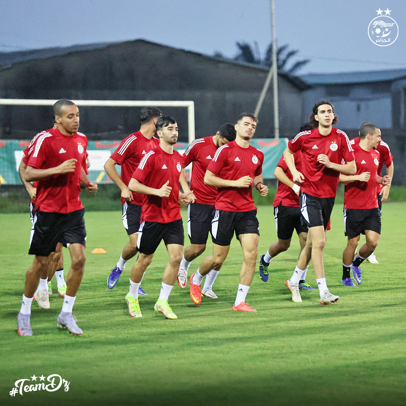 جانب من تدريبات الخضر تحسبا لمواجهة غينيا