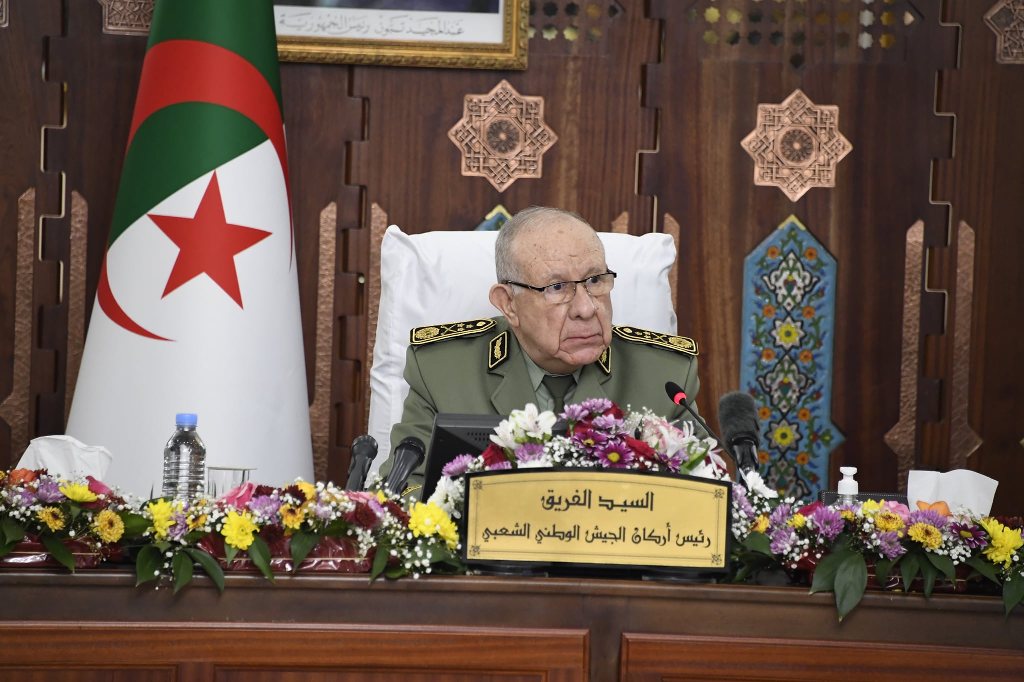 Le Général de Corps d’Armée, Saïd Chanegriha à l'Ecole de Guerre.06.01.2022