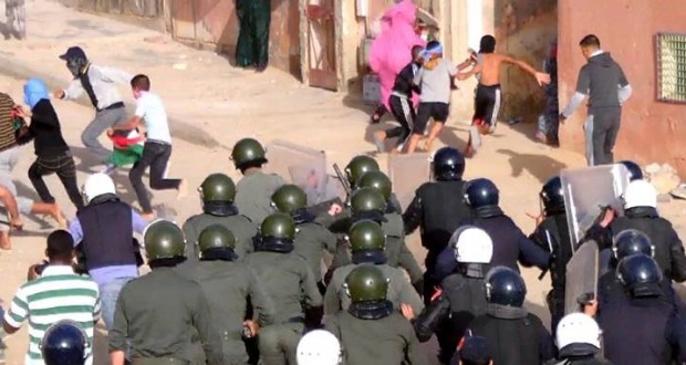 قمع صحراويين ببوجدور المحتلة