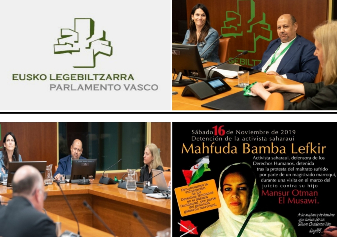 مداخلة للناشطة الصحراوية بمبا لفقير أمام لجنة تابعة للبرلمان الباسكي