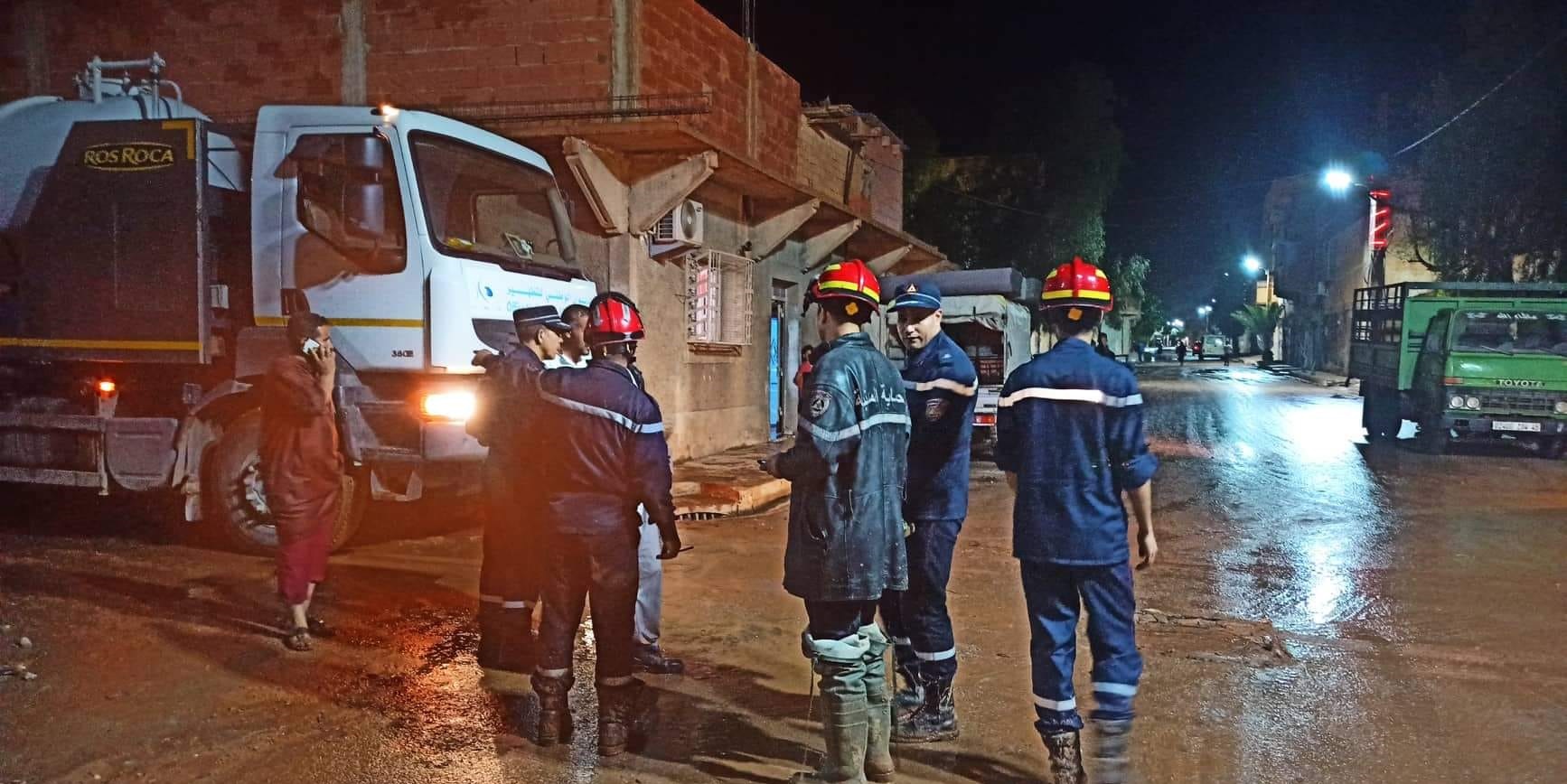 امطار غزيرة بالنعامة