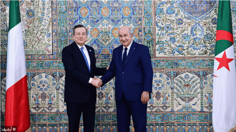 الرئيس تبون مع رئيس الوزراء ماريو دراغي