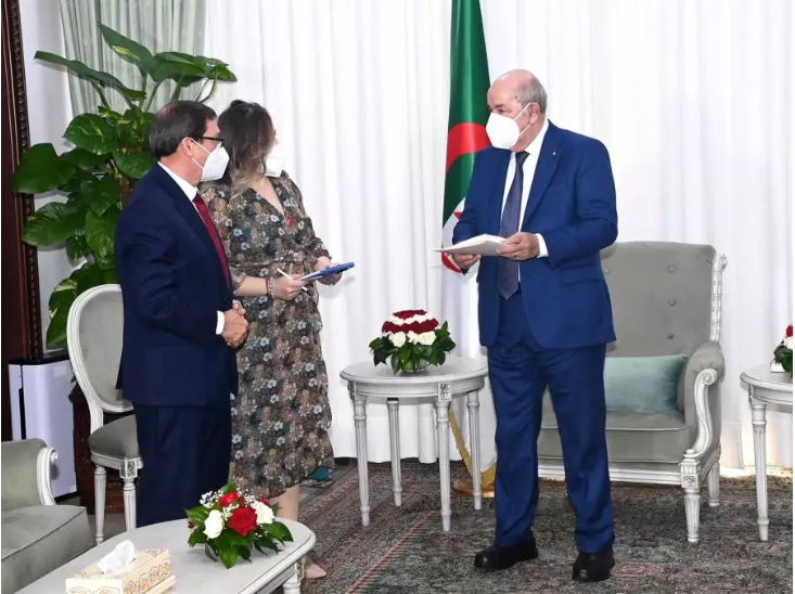 Abdelmadjid Tebboune recevant le MAE Cubain