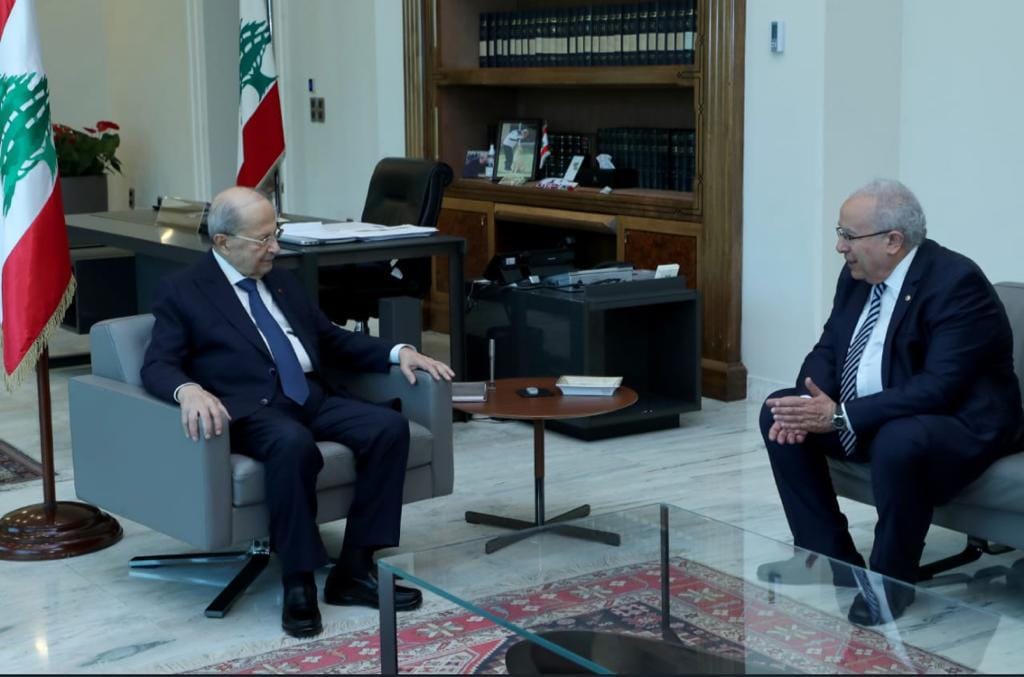 لعمامرة يستقبل ببيروت من قبل الرئيس اللبناني ميشال عون