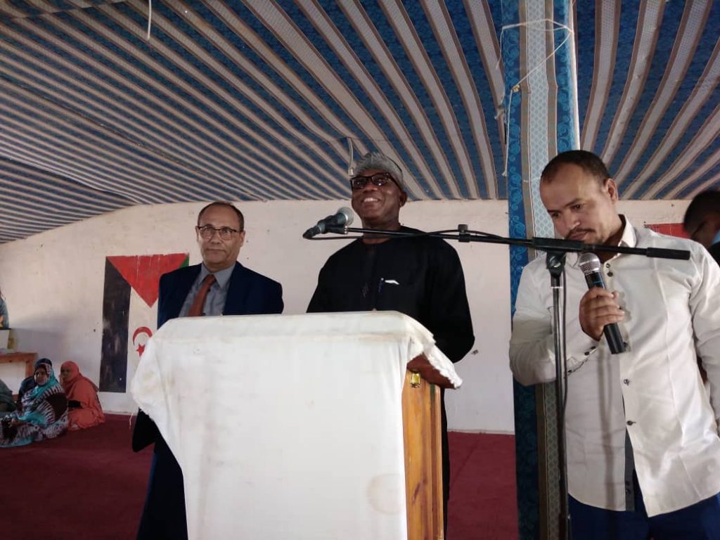 مفوض السلم والأمن بالإتحاد الأفريقي يصل الى ولاية السمارة بالجمهورية الصحراوية