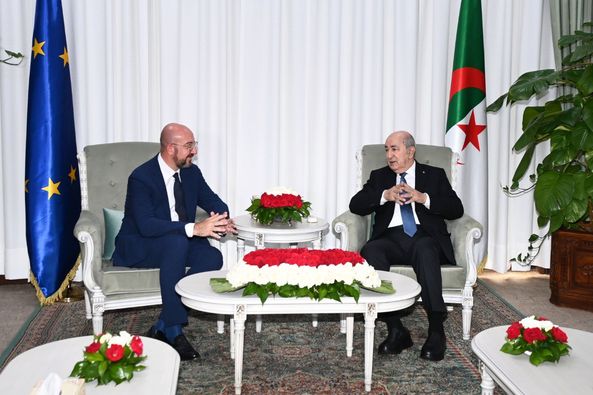 Tête à tête Abdelmadjid Tebboune-Charles Michel/ Ph. Présidence algérienne