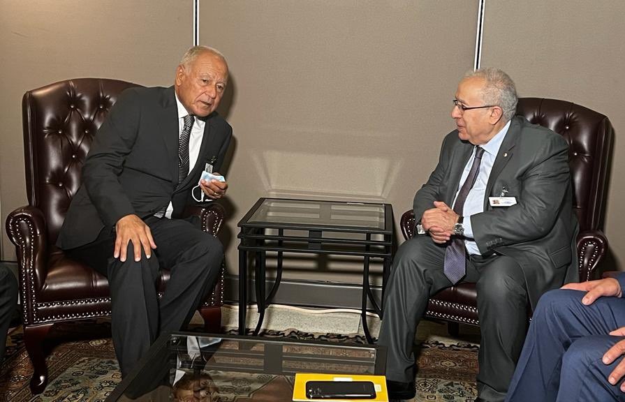 جانب من لقاء لعمامرة وأبو الغيط