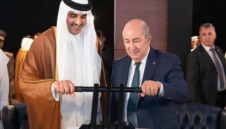 رئيس الجمهورية عبد المجيد تبون وأمير قطر تميم بن حمد آل ثاني