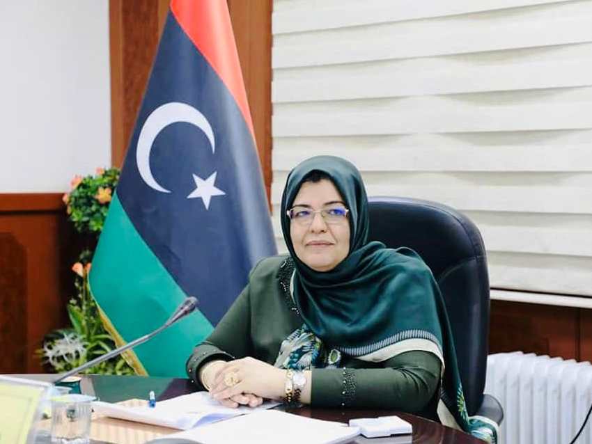 وزيرة العدل في حكومة الوحدة الوطنية الليبية حليمة إبراهيم عبد الرحمان