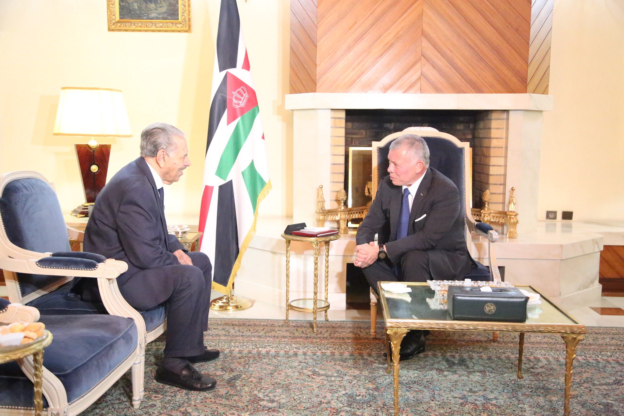 استقبال ملك الأردن لرئيس مجلس الأمة