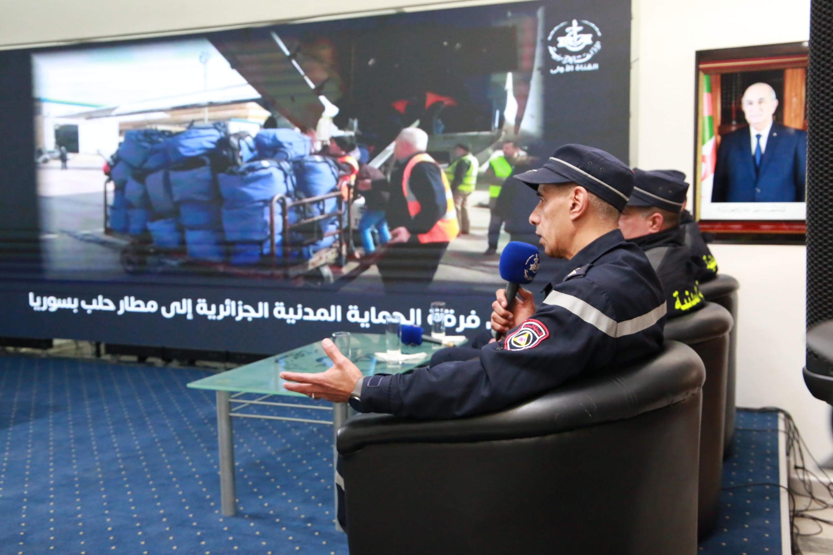 فريق الحماية المدنية العائد من سوريا في ضيافة الإذاعة