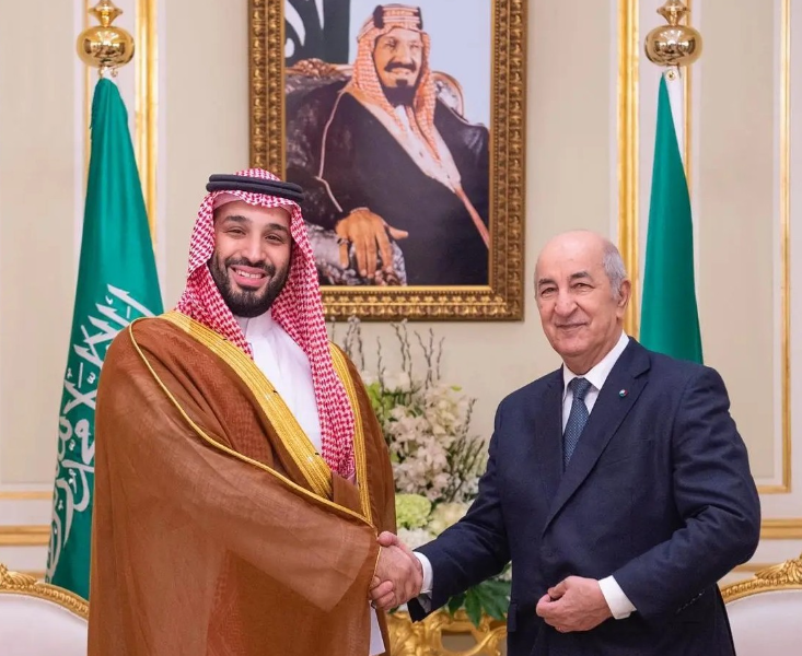 الرئيس تبون رفقة ولي عهد السعودية محمد بن سلمان