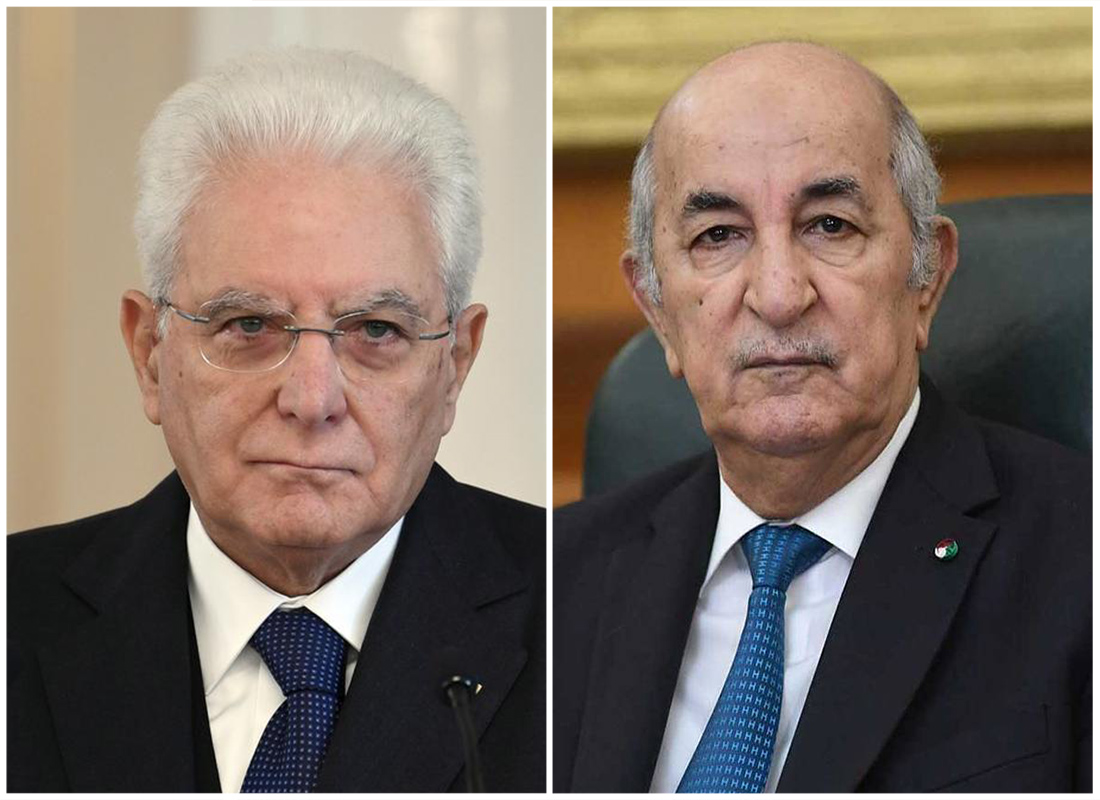 Abdelmadjid Tebboune, président de la République s'entretient avec son homologue italien