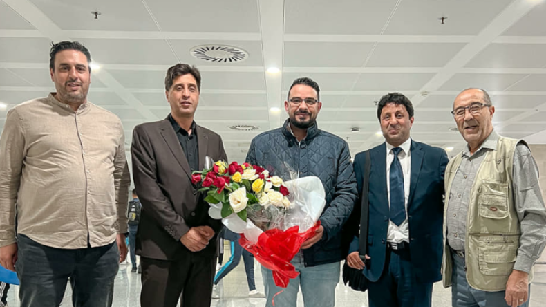 بعثة فريق الأخضر الليبي تحل بالجزائر