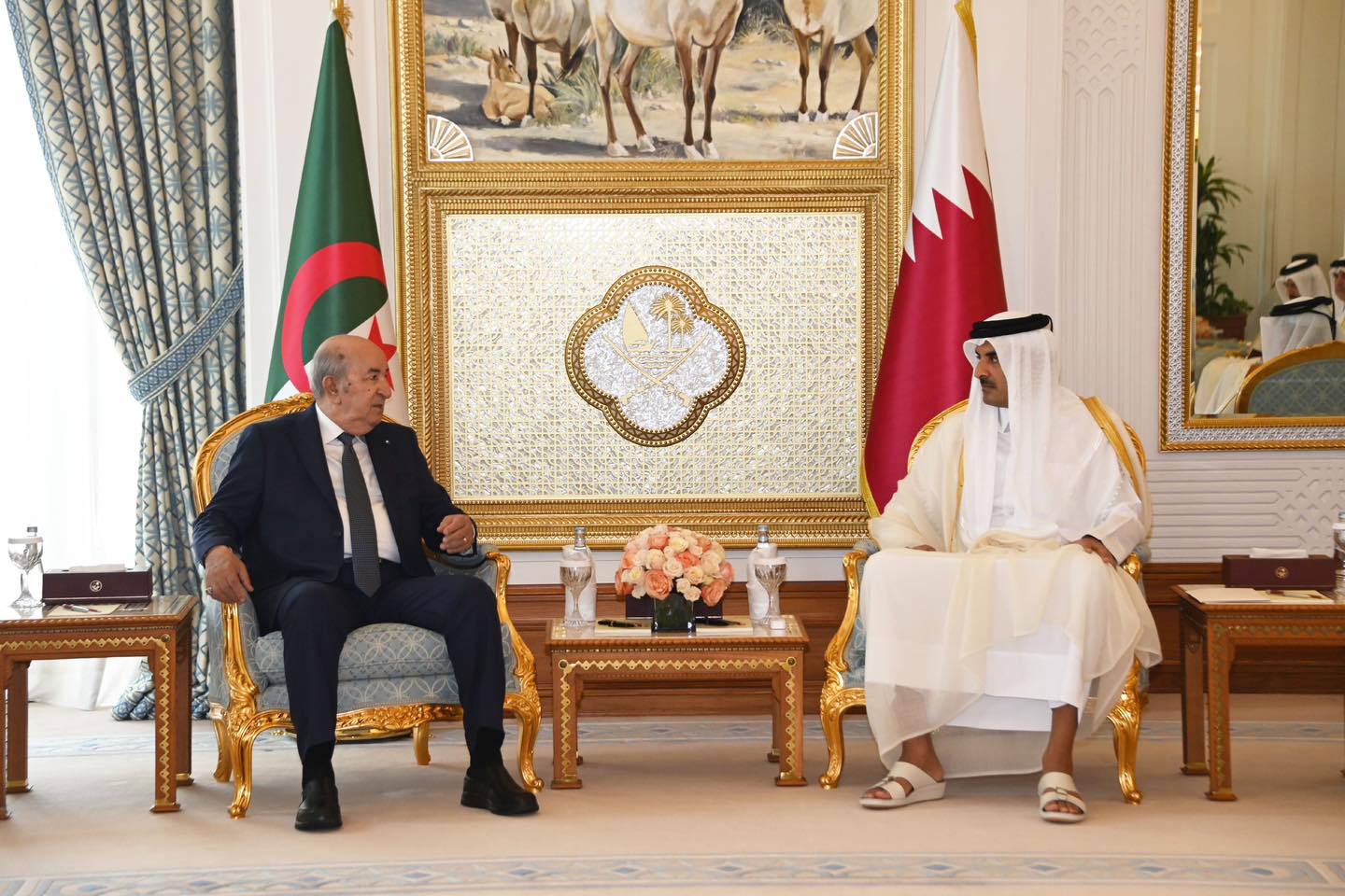 رئيس الجمهورية وأمير قطر