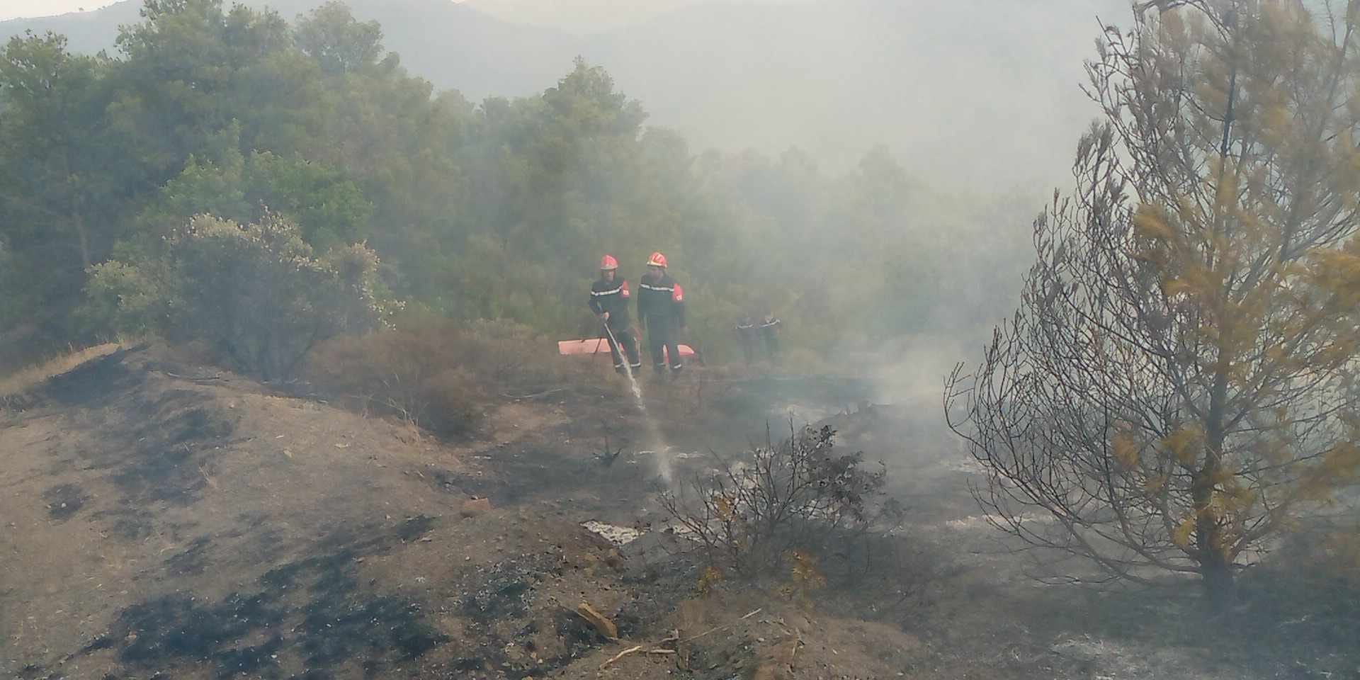 اخماد حريق بالبويرة