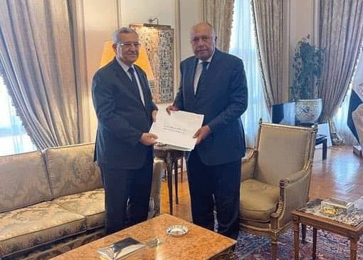 سفير الجزائر بالقاهرة يستقبل من طرف وزير الخارجية المصري سفير الجزائر بالقاهرة يستقبل من طرف وزير الخارجية المصري