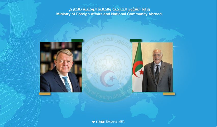 عطاف يتلقى مكالمة هاتفية من نظيره الدنماركي