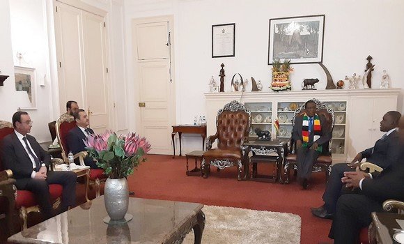رئيس زيمبابوي يستقبل وزير الطاقة والمناجم  محمد عرقاب