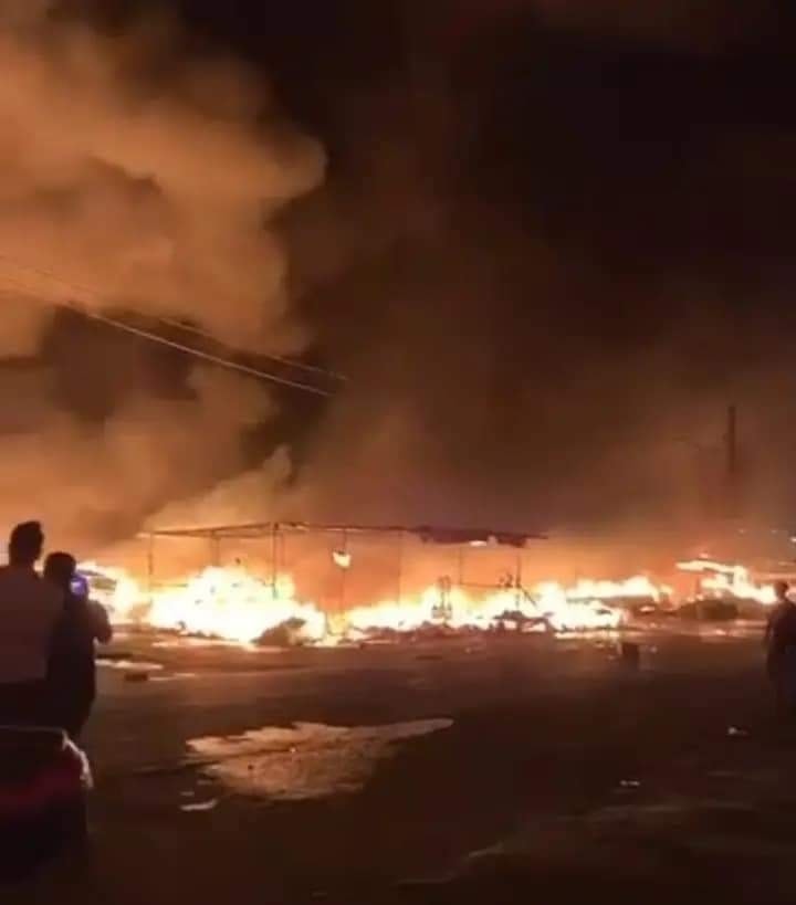حريق بسوق الهيد محمد قصاب بالبليدة
