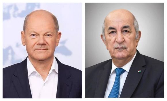 رئيس الجمهورية يتلقى مكالمة هاتفية من المستشار الألماني