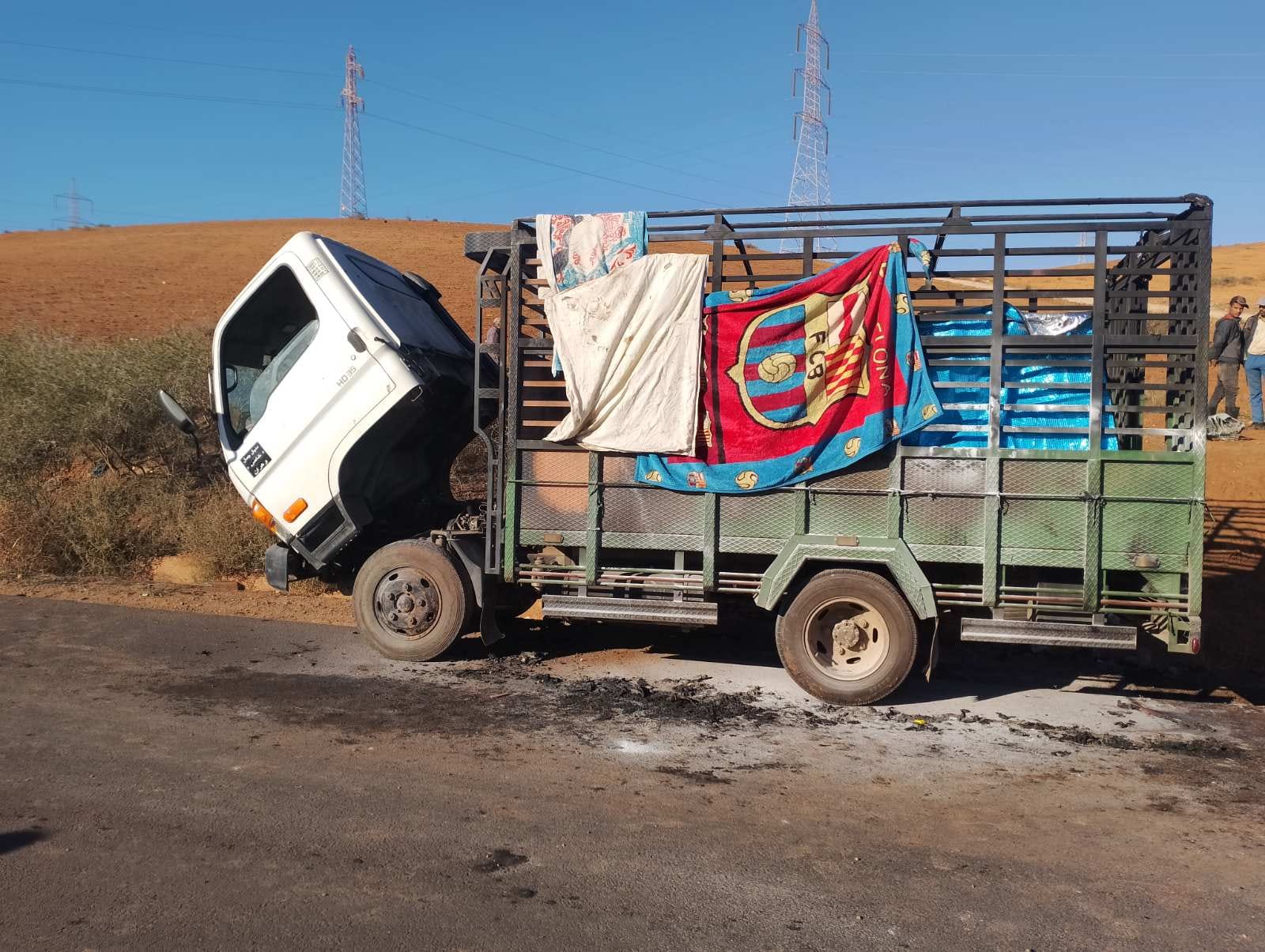 احتراق شاحنة بوهران