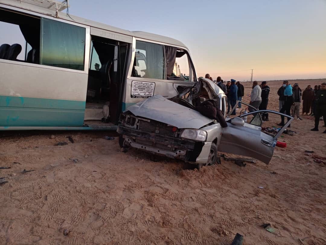 توقرت: أربعة قتلى وعشرة جرحى في حادث مرور ببلدية سيدي سليمان