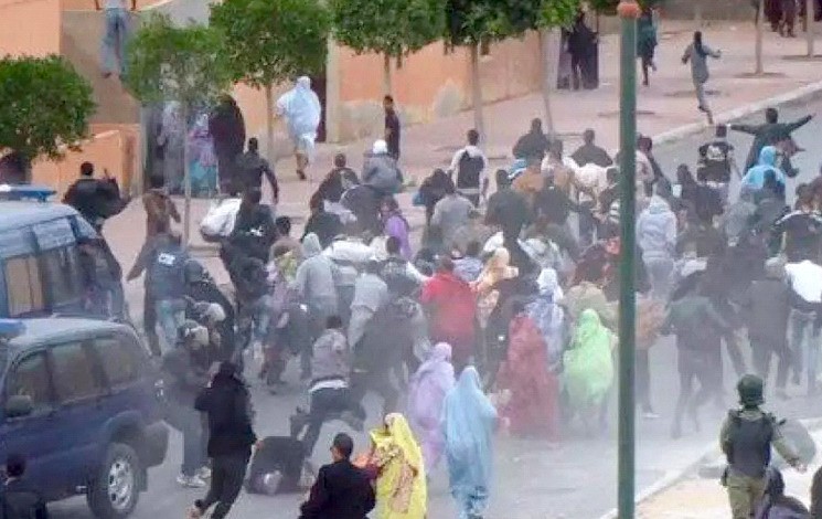 marche réprimée à loaayoun