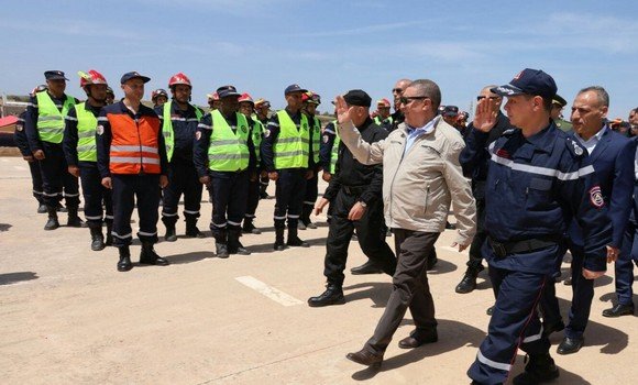 وزير الداخلية يشرف بالبويرة على مناورة دولية للحماية المدنية