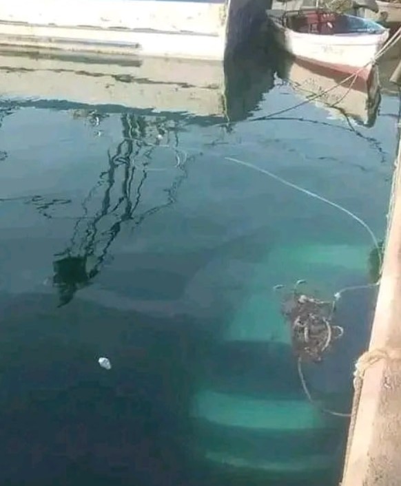 حادث سقوط وغرق سيارة بميناء سطورة