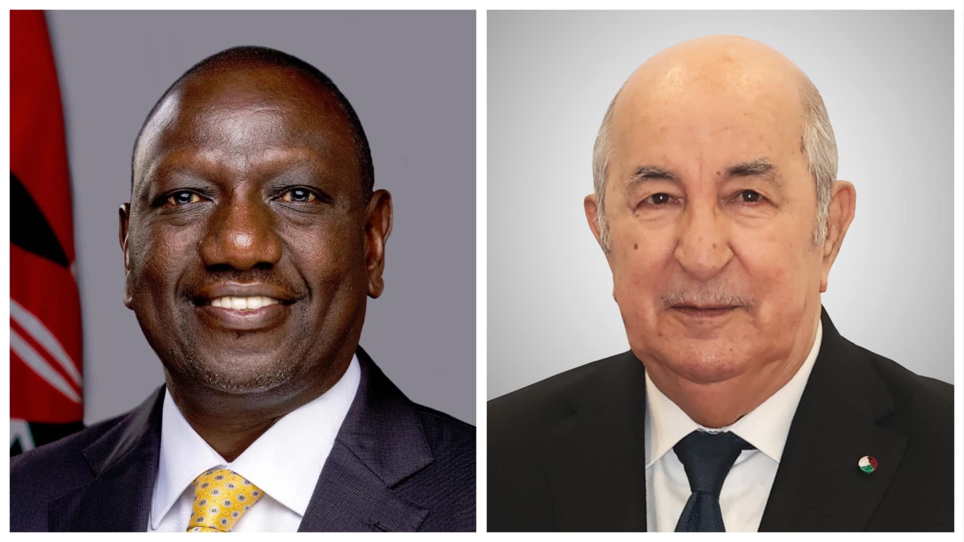 رئيس جمهورية كينيا يهنئ رئيس الجمهورية بمناسبة انتخابه لعهدة ثانية