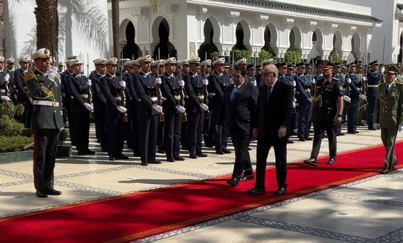 رئيس الجمهورية يخص رئيس المجلس الرئاسي الليبي باستقبال رسمي