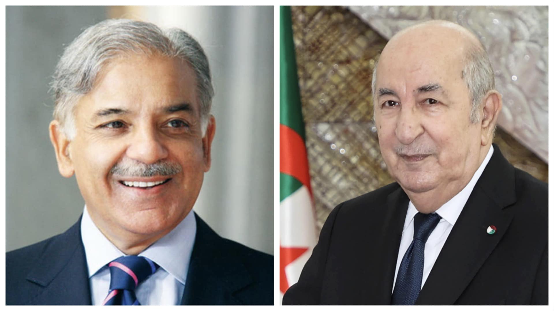 تبون ورئيس وزراء باكستان محمد شهباز شريف تبون رئيس وزراء باكستان محمد شهباز شريف