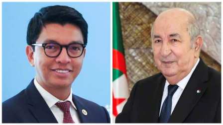 رئيس جمهورية مدغشقر يهنئ رئيس الجمهورية بمناسبة إعادة انتخابه لعهدة جديدة