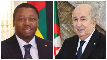 رئيس جمهورية التوغو يهنئ رئيس الجمهورية بمناسبة إعادة انتخابه لعهدة جديدة