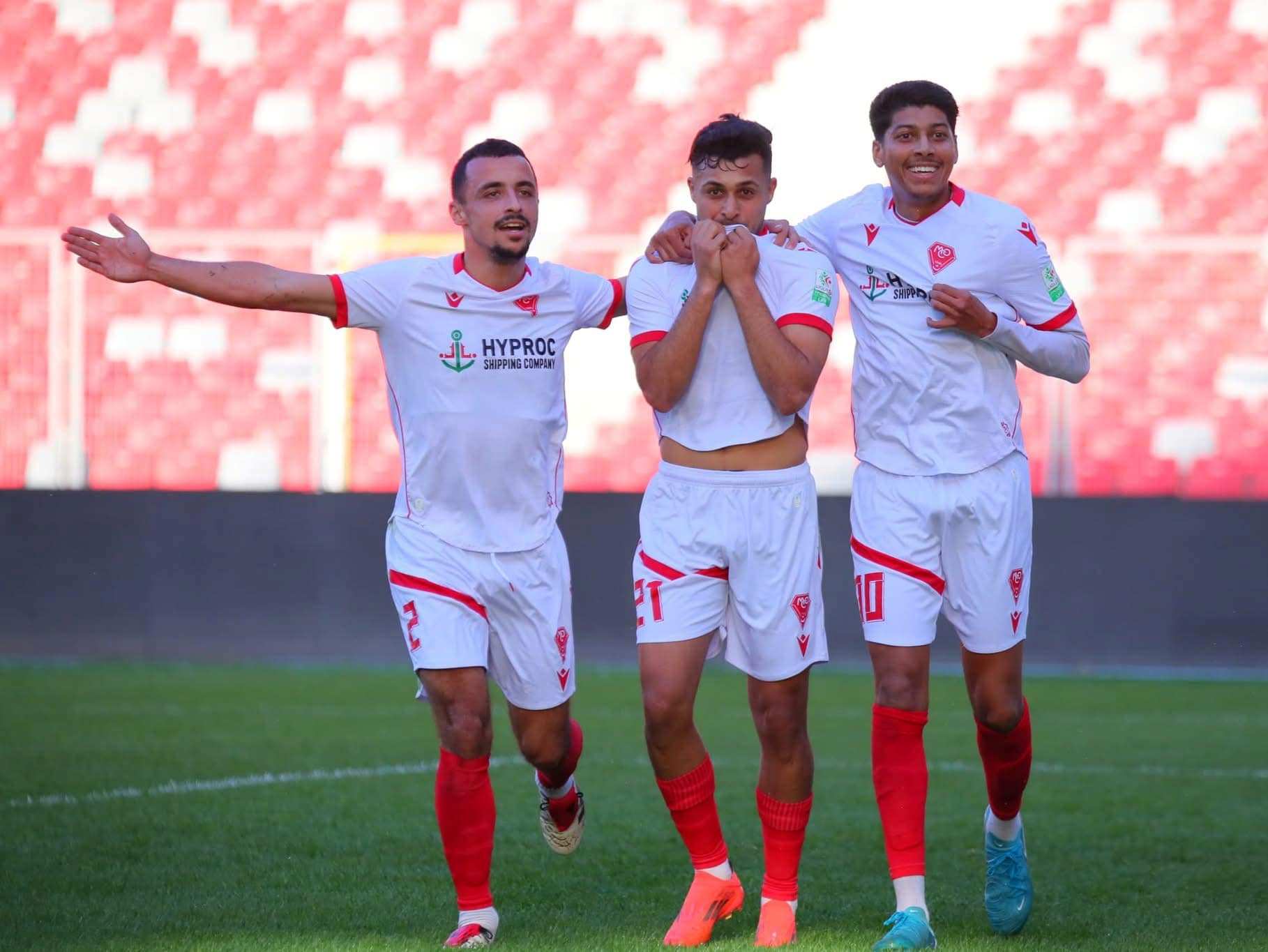 Joie des joueurs du MC Oran