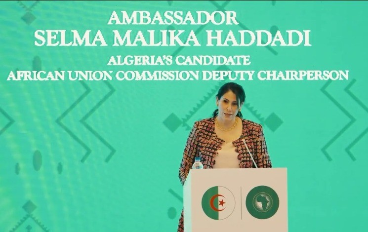 Selma Malika Haddadi, ambassadrice d'Algérie à Addis-Abeba et sa représentante permanente auprès de l'Union africaine