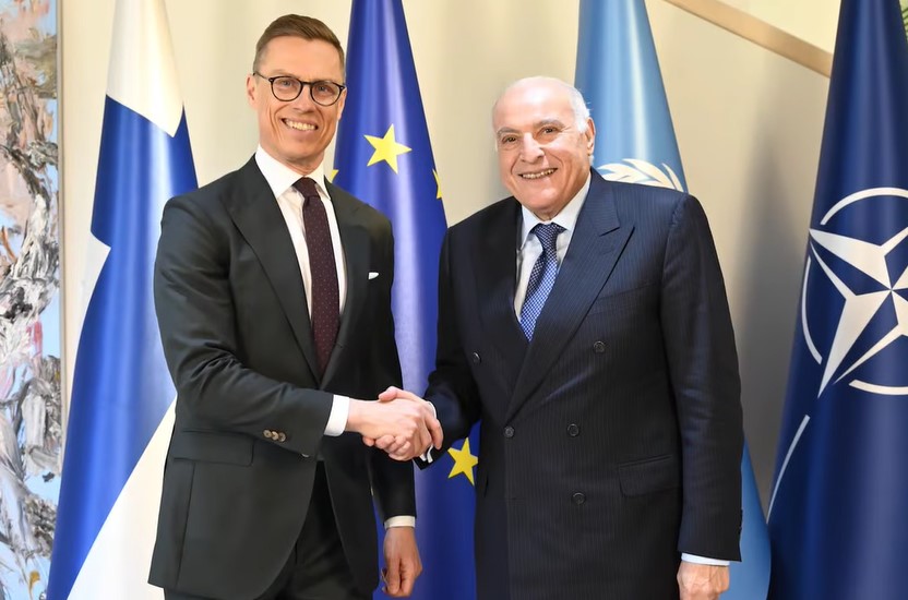 عطاف يستقبل بهلسنكي من قبل الرئيس الفنلندي