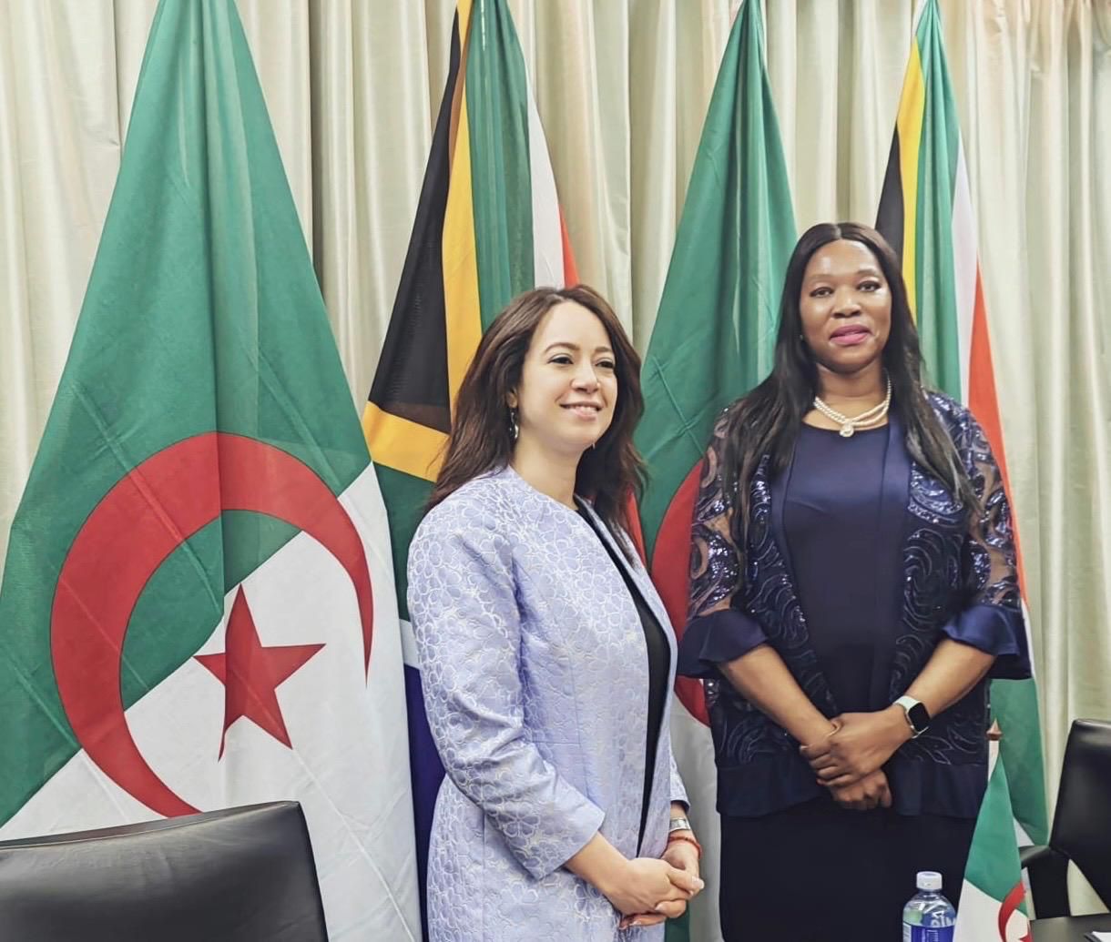سلمة منصوري تلتقي بنائبة وزيرة العلاقات الدولية لجنوب إفريقيا