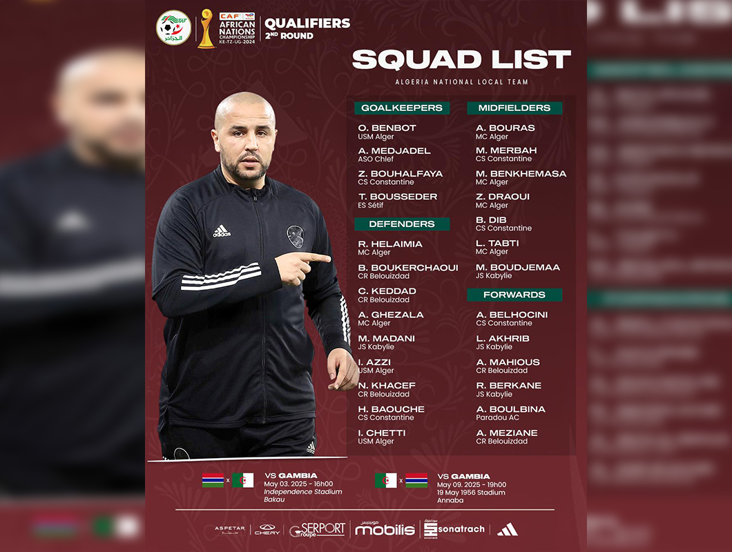 Bougherra dévoila sa liste pour affronter la Gambie