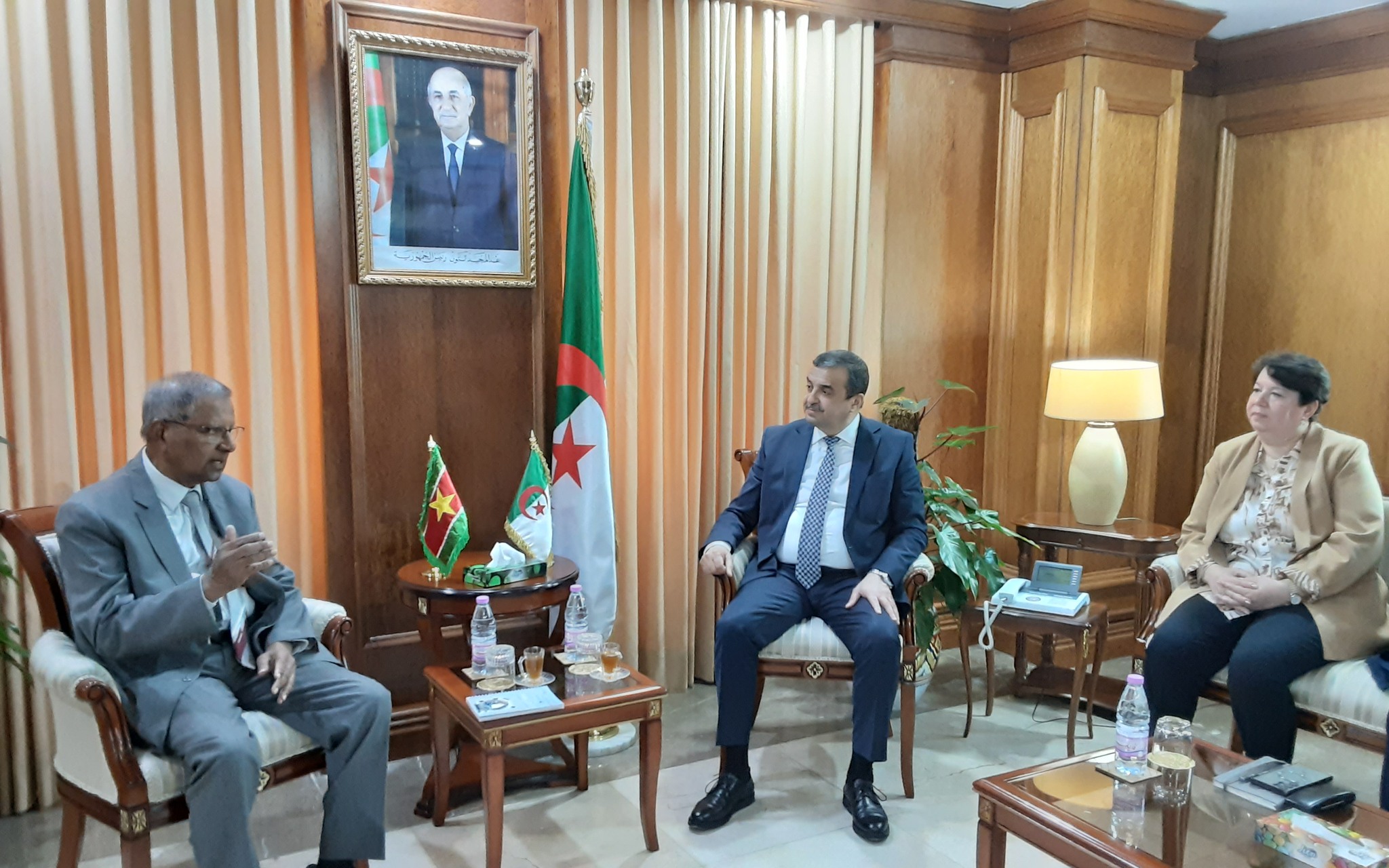 عرقاب يستقبل مستشار نائب رئيس جمهورية سورينام لبحث فرص التعاون